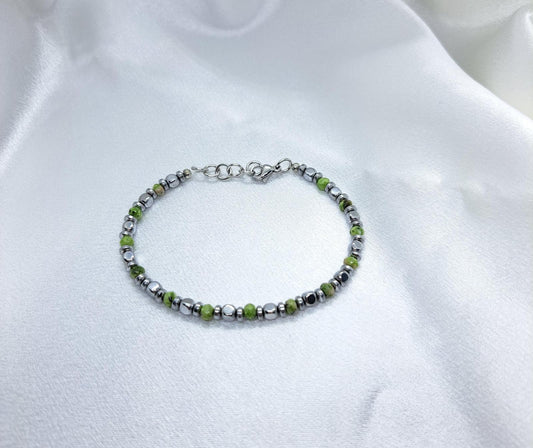 Bracciale NETTUNO — Unakite & Ematite