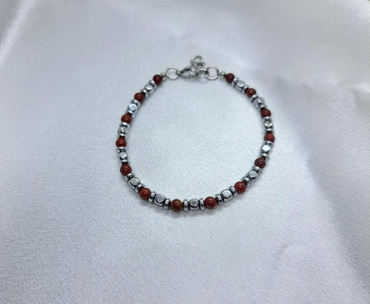 Bracciale NETTUNO — Agata Rossa & Ematite