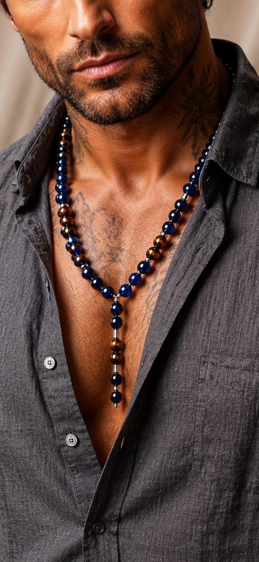 Collana ARKAN - Pietre Naturali di Agata Blu
