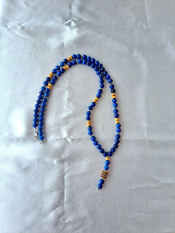 Collana Uomo ARKAN – Pietre Naturali Agata Blu | Artigianale