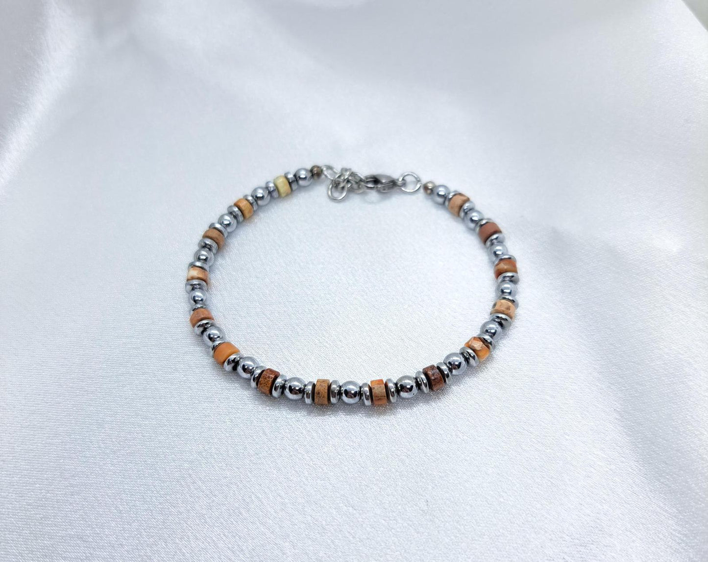 Bracciale NETTUNO — Occhio di Tigre & Ematite