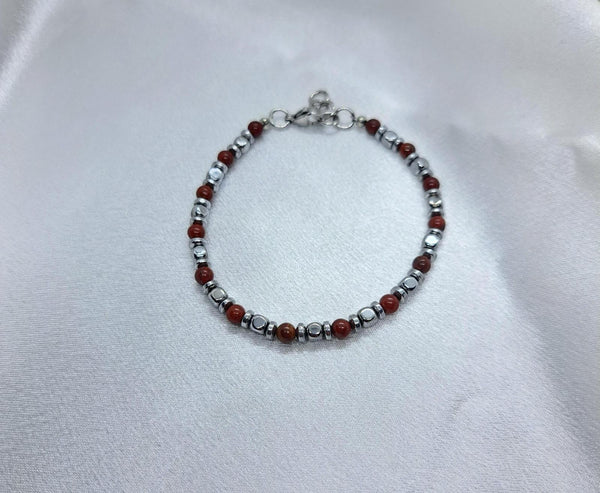 Bracciale NETTUNO — Agata Rossa & Ematite