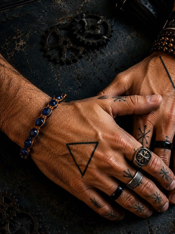 Bracciale Nexus Lapislazzuli – Pietra Naturale, Fatto a Mano