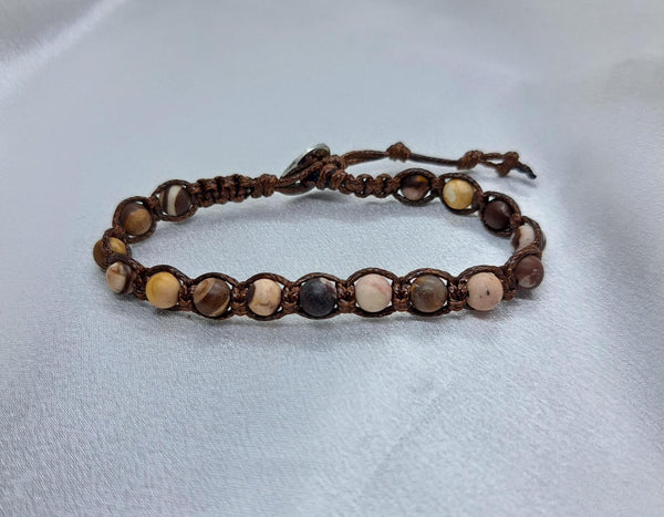 Bracciale Nexus Diaspro Leopardato – Pietra Naturale, Fatto a Mano