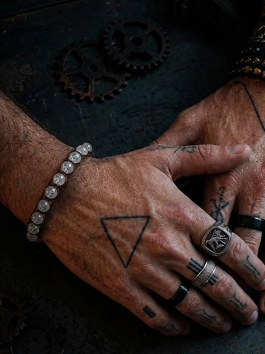 Bracciale NEXUS in Pietra e Corda Intrecciata | Stile e Energia